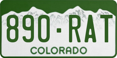 CO license plate 890RAT