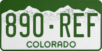 CO license plate 890REF
