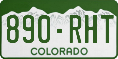 CO license plate 890RHT