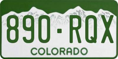 CO license plate 890RQX