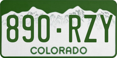 CO license plate 890RZY