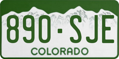 CO license plate 890SJE