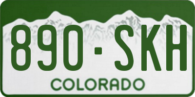 CO license plate 890SKH
