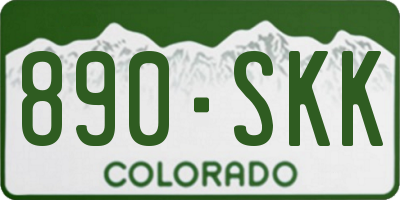 CO license plate 890SKK