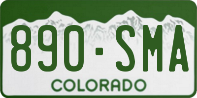 CO license plate 890SMA