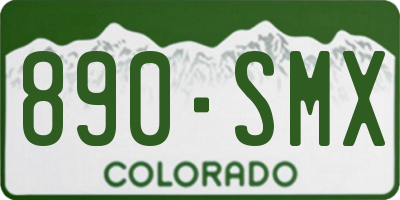 CO license plate 890SMX