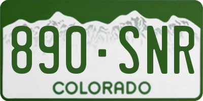 CO license plate 890SNR