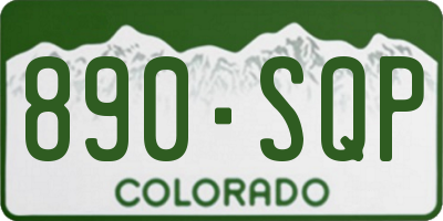 CO license plate 890SQP
