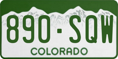 CO license plate 890SQW