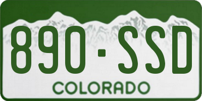 CO license plate 890SSD
