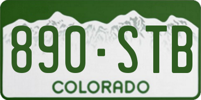 CO license plate 890STB