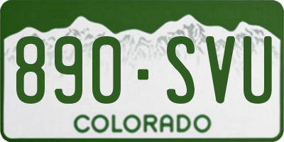 CO license plate 890SVU