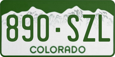 CO license plate 890SZL
