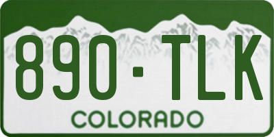 CO license plate 890TLK