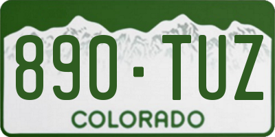 CO license plate 890TUZ