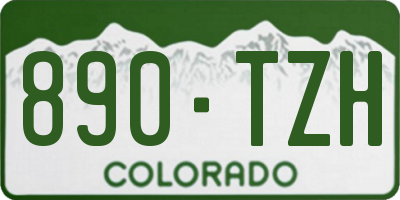 CO license plate 890TZH