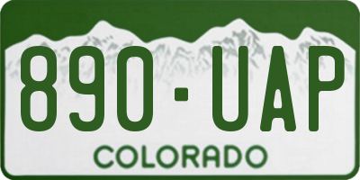 CO license plate 890UAP