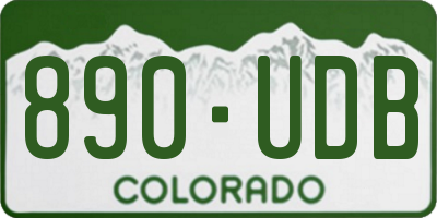 CO license plate 890UDB