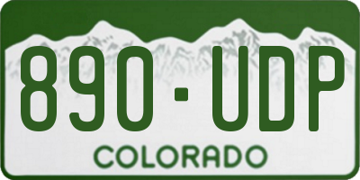 CO license plate 890UDP