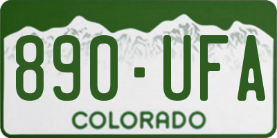 CO license plate 890UFA