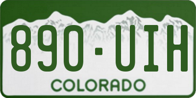 CO license plate 890UIH