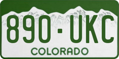 CO license plate 890UKC