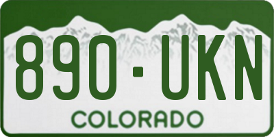 CO license plate 890UKN