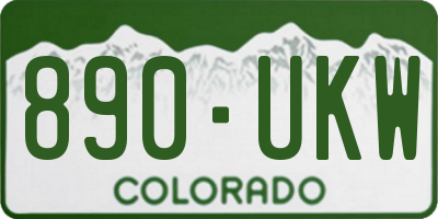 CO license plate 890UKW