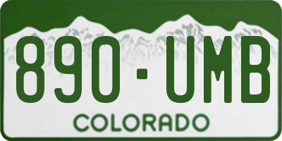 CO license plate 890UMB