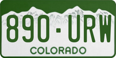 CO license plate 890URW