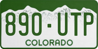 CO license plate 890UTP