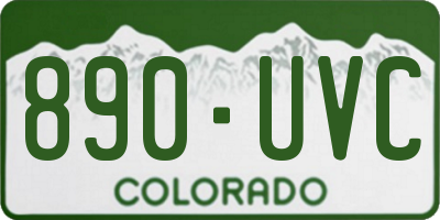 CO license plate 890UVC
