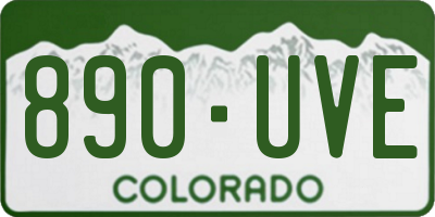 CO license plate 890UVE