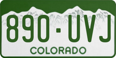 CO license plate 890UVJ