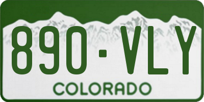 CO license plate 890VLY