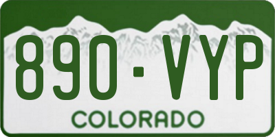 CO license plate 890VYP