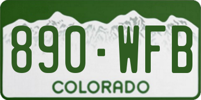 CO license plate 890WFB