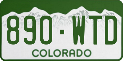 CO license plate 890WTD