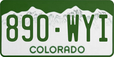 CO license plate 890WYI