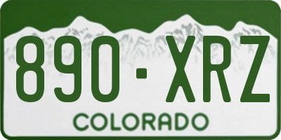 CO license plate 890XRZ