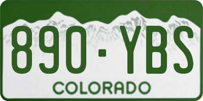 CO license plate 890YBS