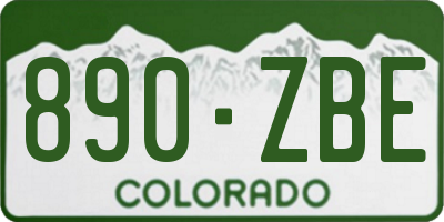 CO license plate 890ZBE