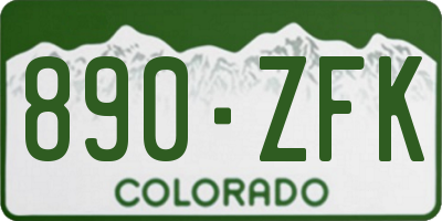CO license plate 890ZFK
