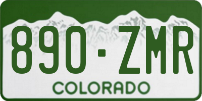 CO license plate 890ZMR