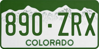 CO license plate 890ZRX