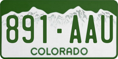 CO license plate 891AAU