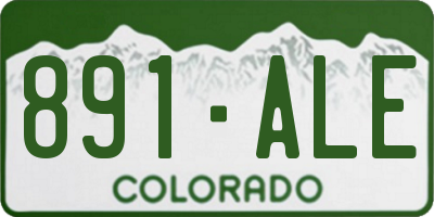 CO license plate 891ALE