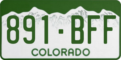 CO license plate 891BFF