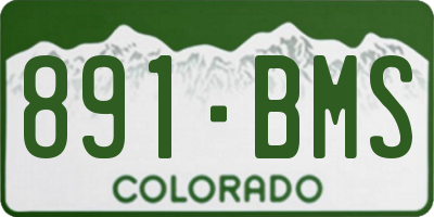 CO license plate 891BMS