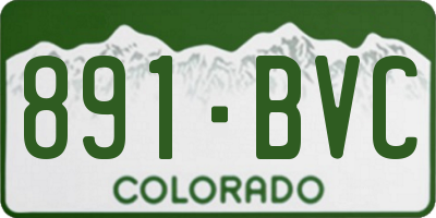 CO license plate 891BVC